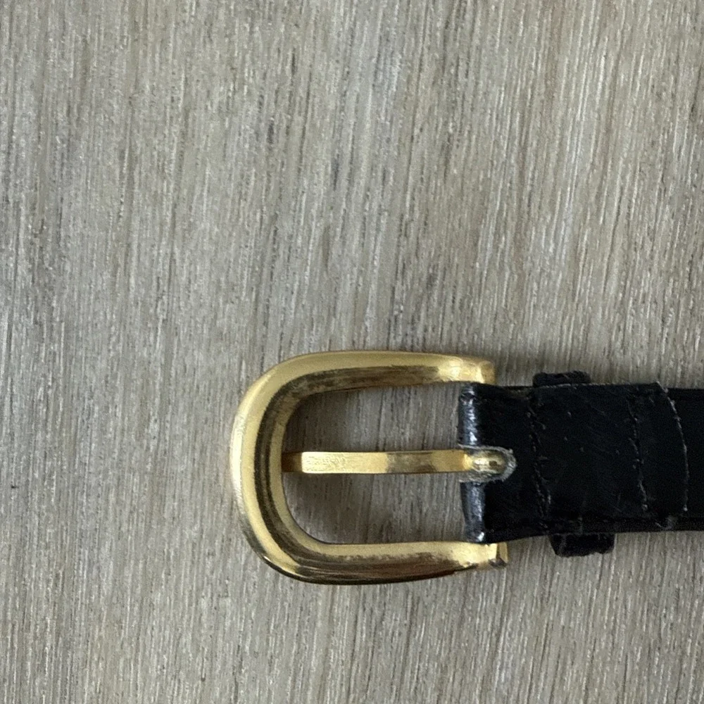 Men's Black Genuine Snakeskin Belt With Brass Buckle 46